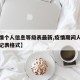 【疫情个人信息等级表最新,疫情期间人员信息登记表格式】